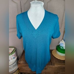 The Limited Short Sleeve Sweater Teal